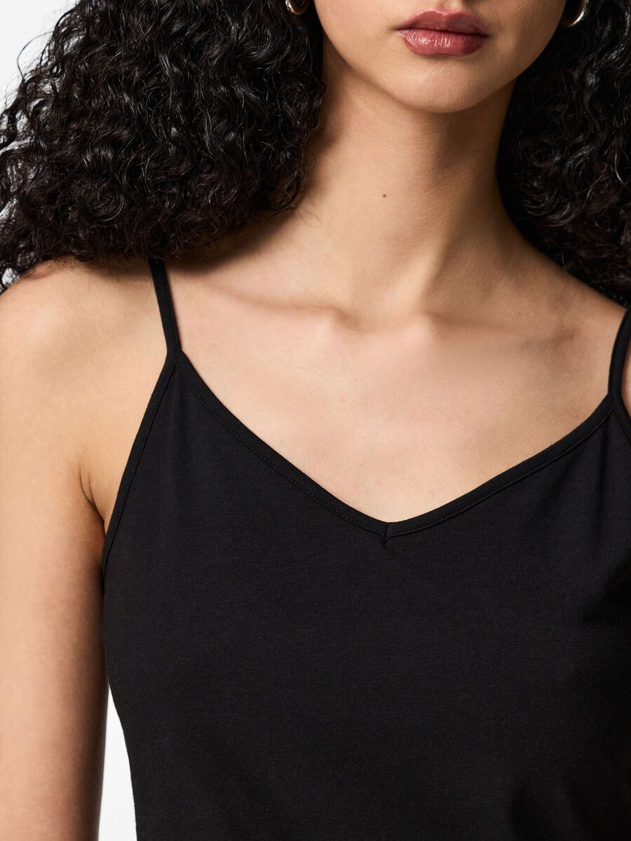 Carousel image - TOP SENZA MANICHE, Black | 4