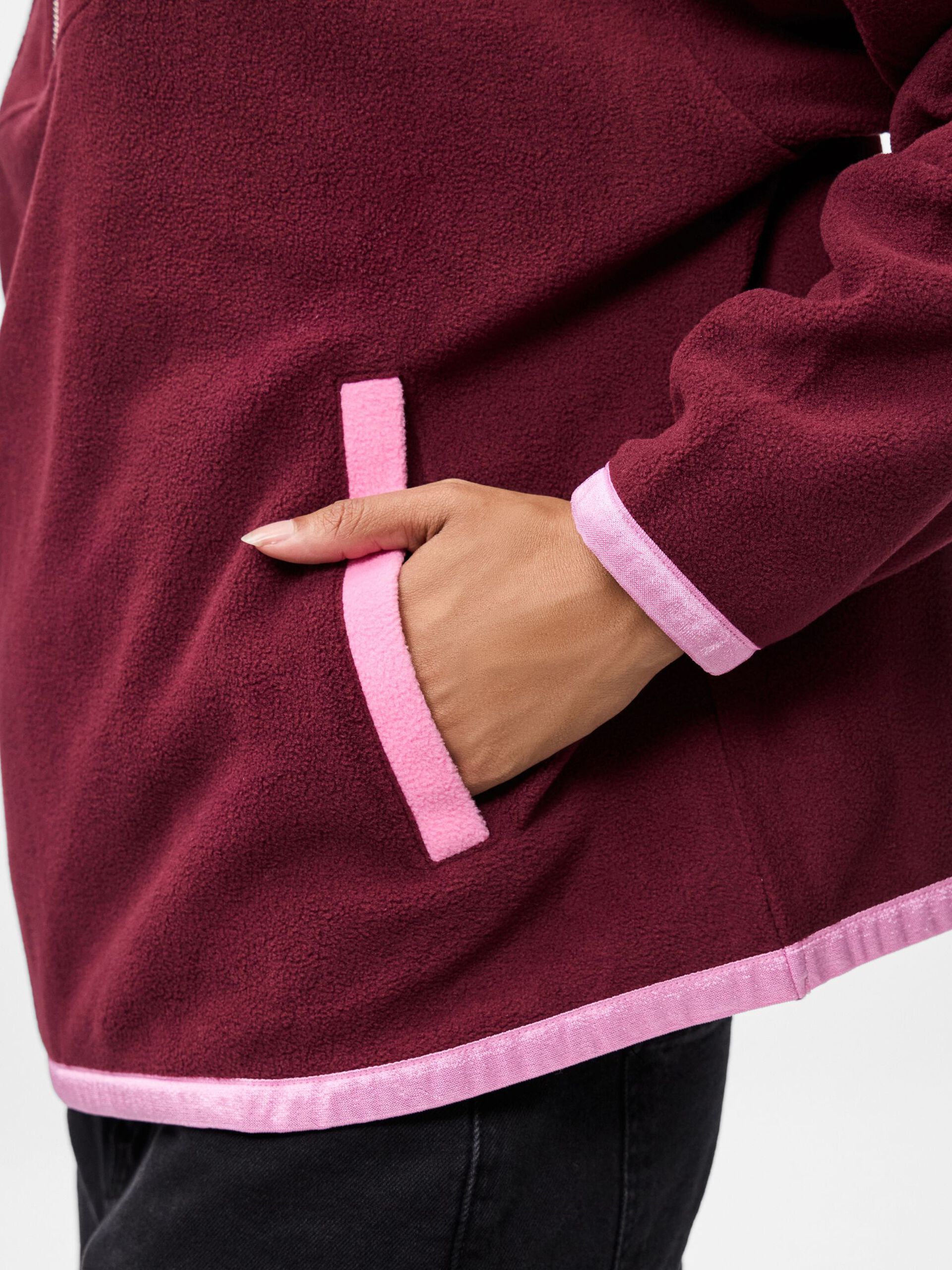 Carousel image - PCDEBZ FLEECE JACKET, Burgundy | 4