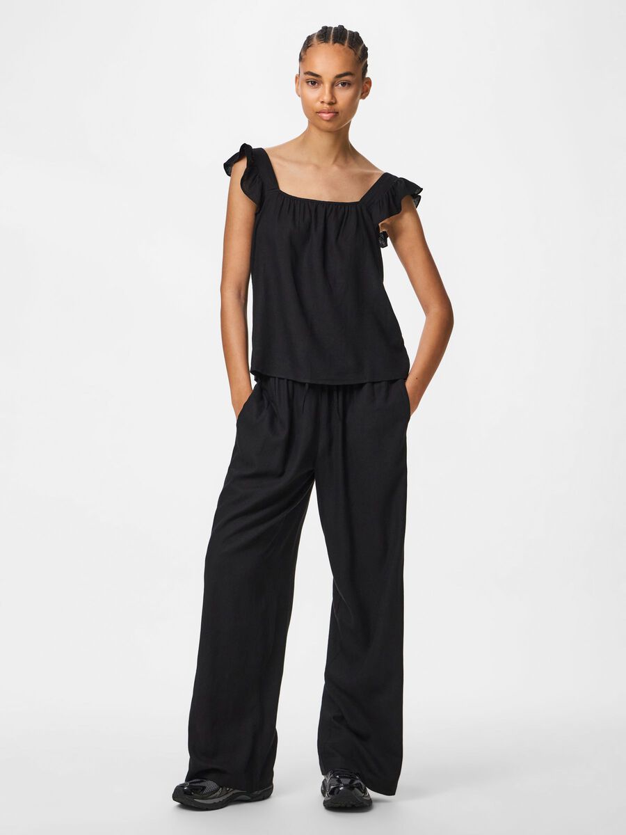Carousel image - TOP SENZA MANICHE, Black | 5