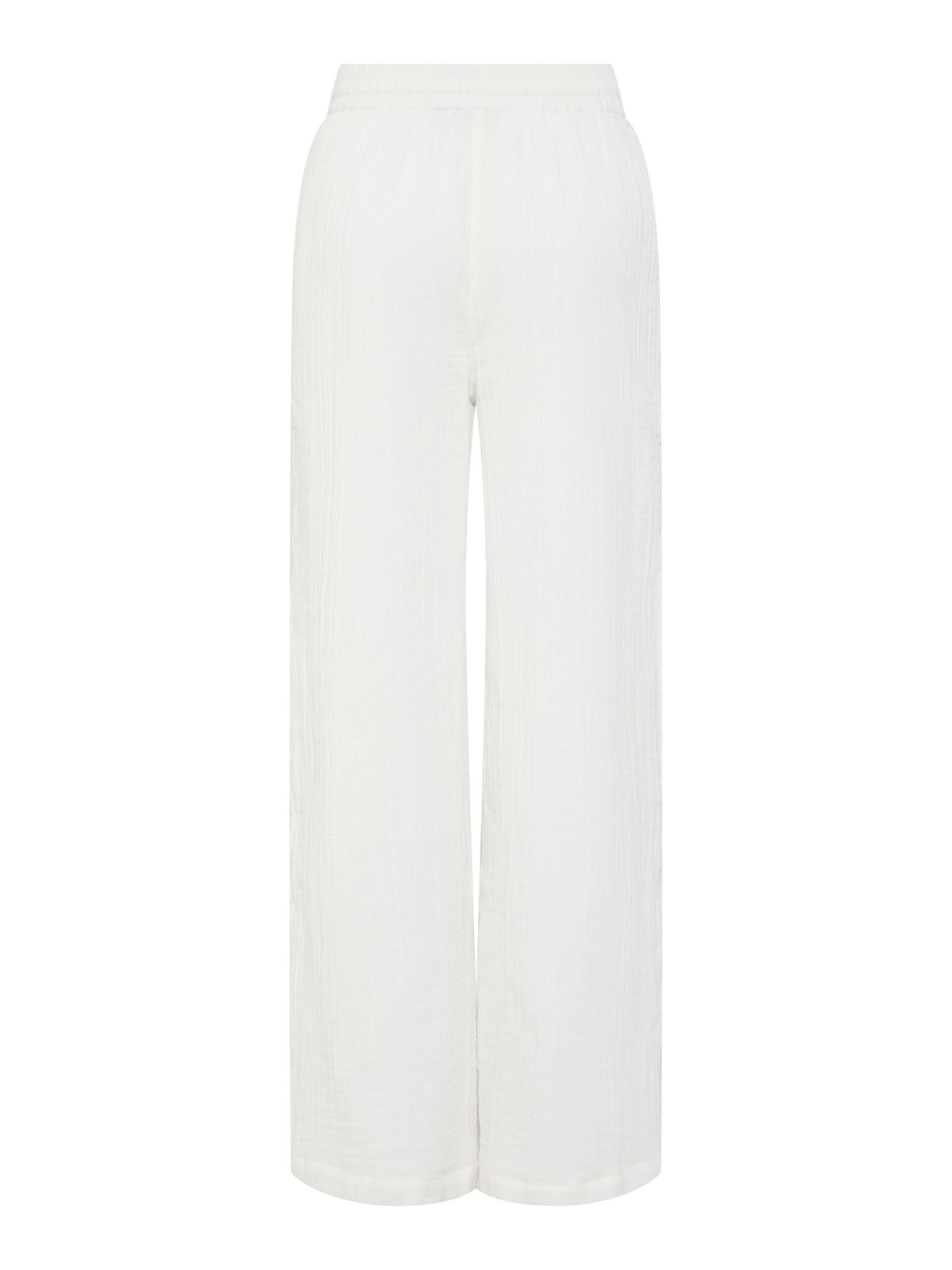Carousel image - PCMASTINA COTTON WIDE-LEG TROUSERS, Cloud Dancer | 7