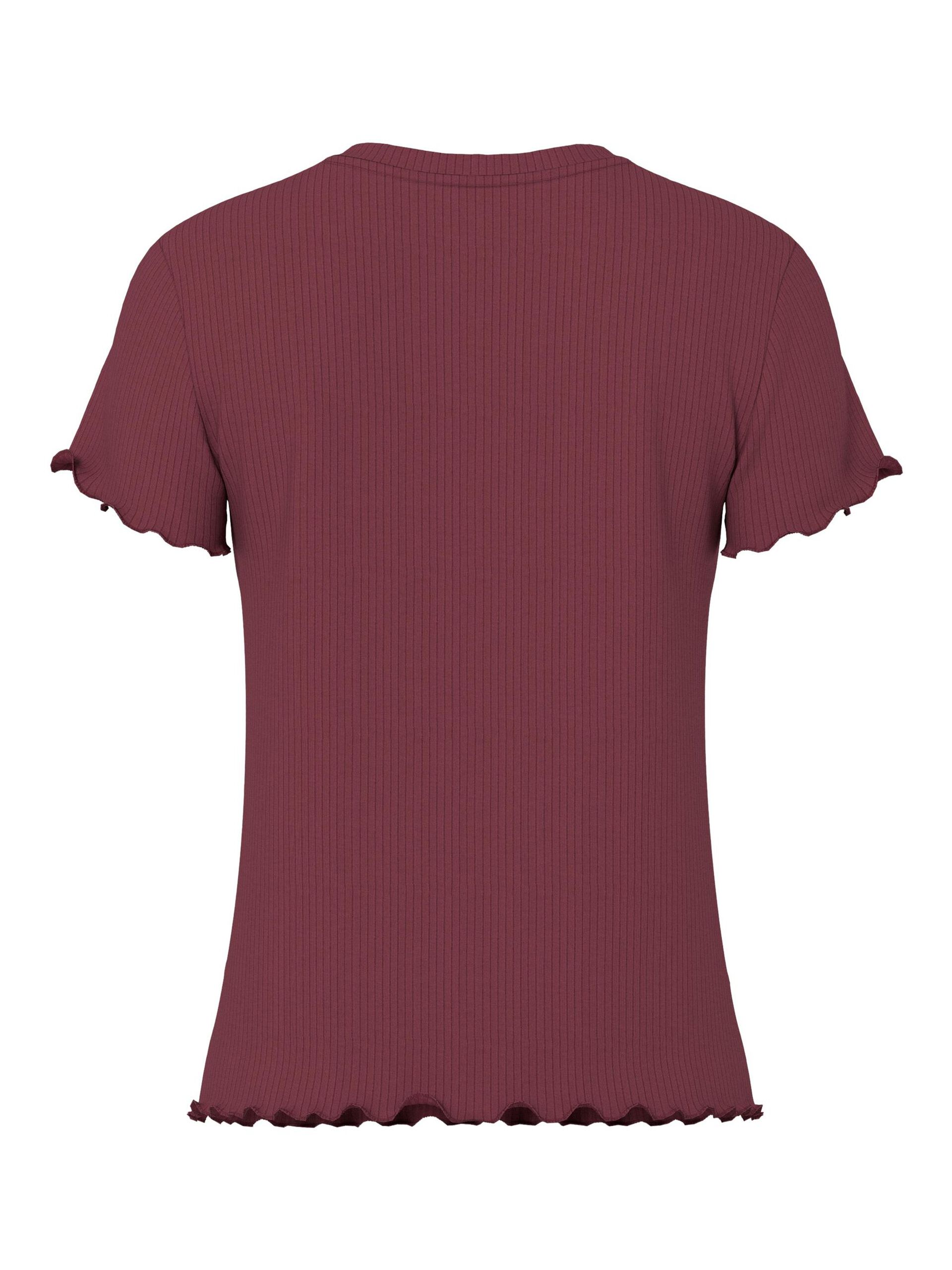 Carousel image - PCNICCA RIBBED T-SHIRT, Tawny Port | 6