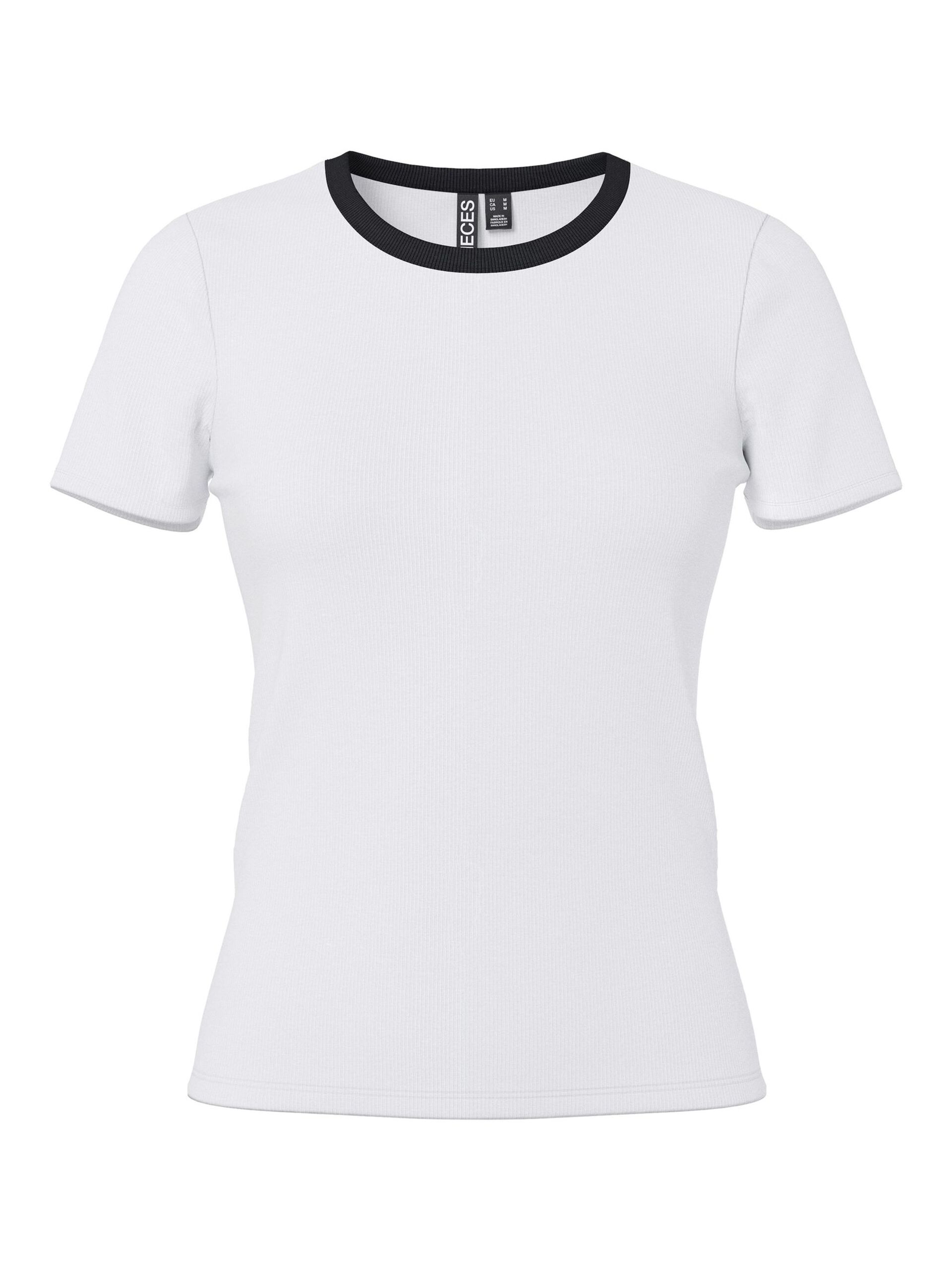 Carousel image - PCMAY RIBBED T-SHIRT, Bright White | 5