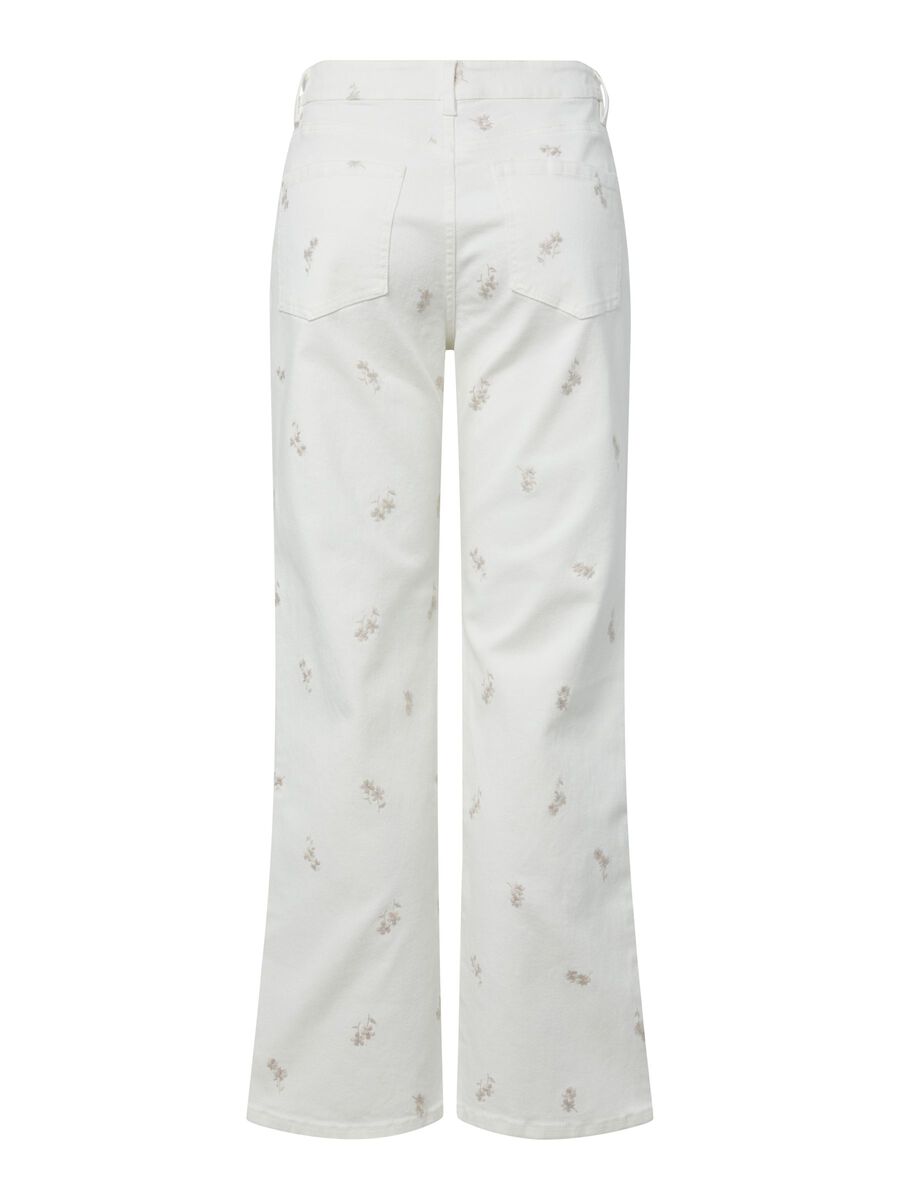 Product carousel image - PCVIOLET MW STRAIGHT FIT JEANS, Cloud Dancer | 2