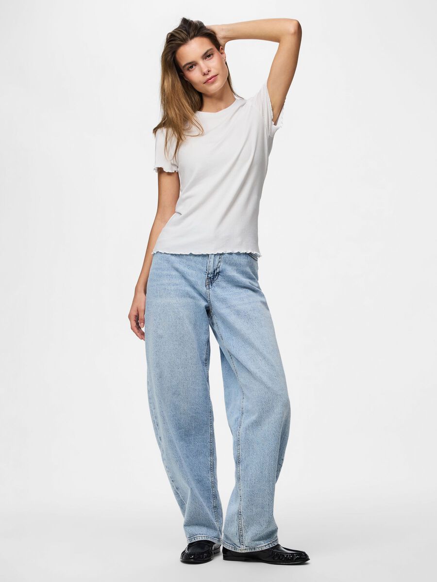 Carousel image - PCNICCA RIBBED T-SHIRT, Bright White | 3