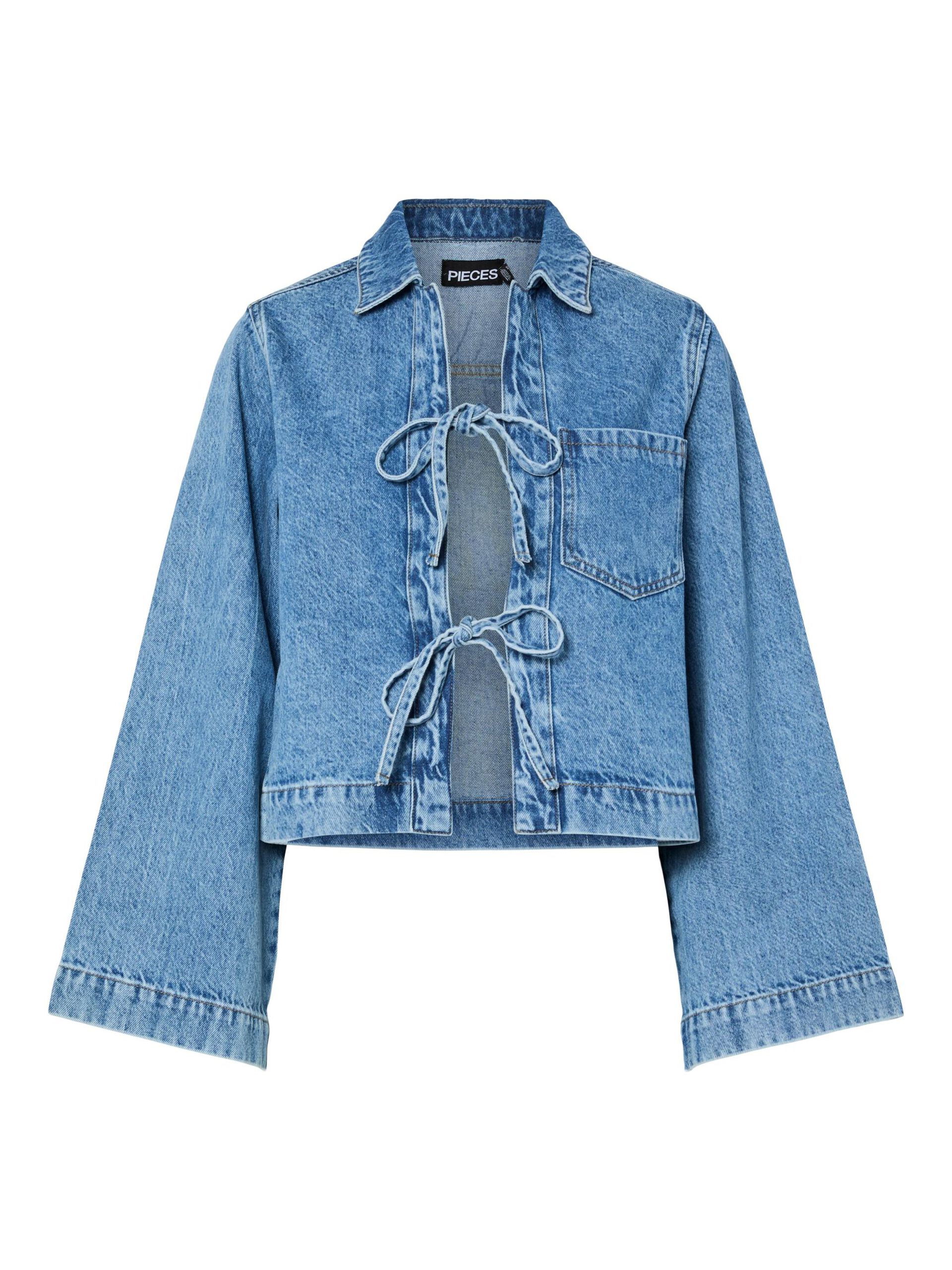 Carousel image - PCJULIET DENIM SHIRT, Medium Blue Denim | 5