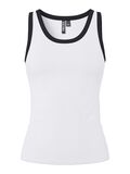 Product image thumbnail - PCMAY RIBBED TANK TOP, Bright White | 1