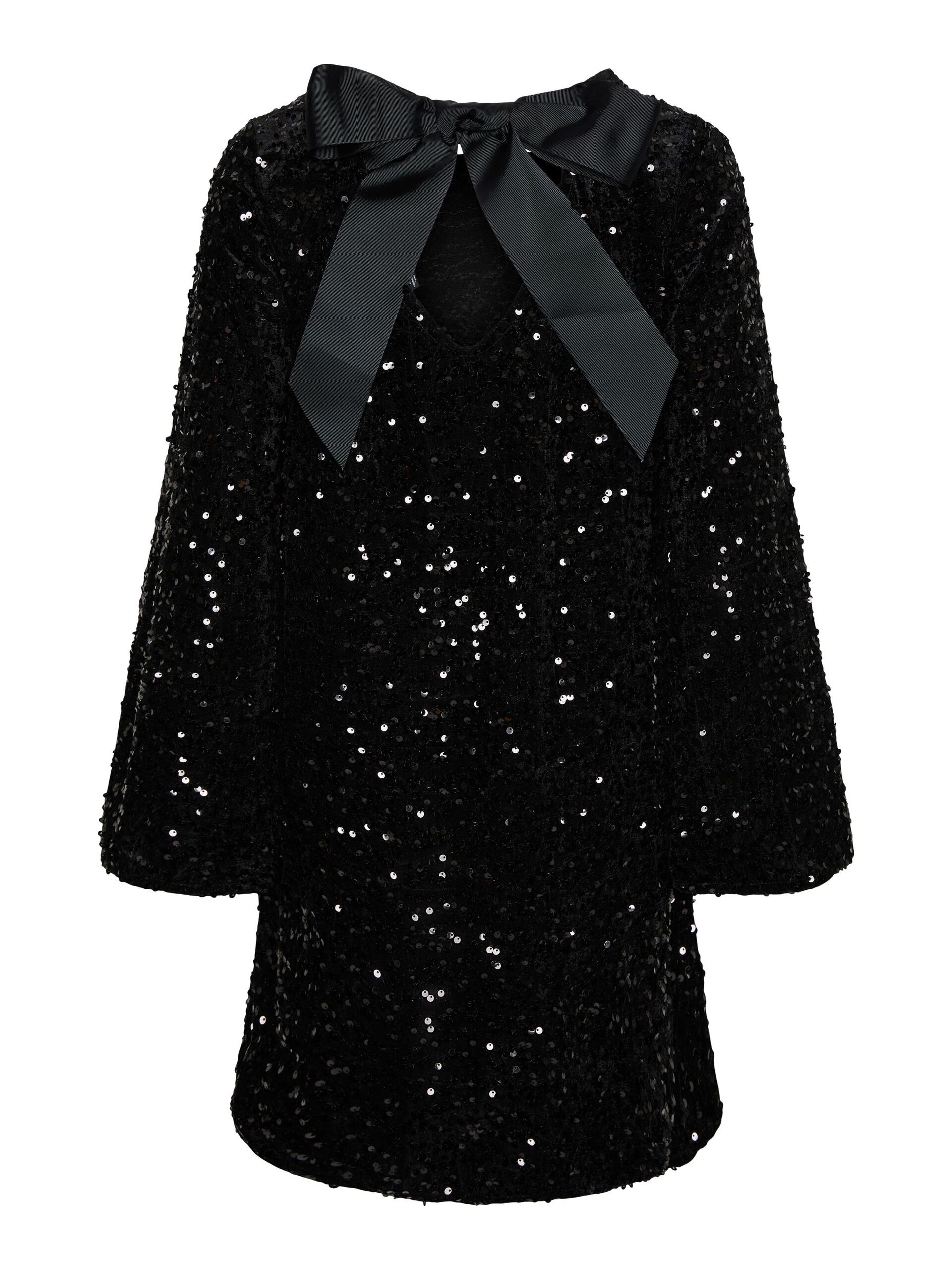 Carousel image - PCKAM SEQUIN MINI DRESS, Black | 7