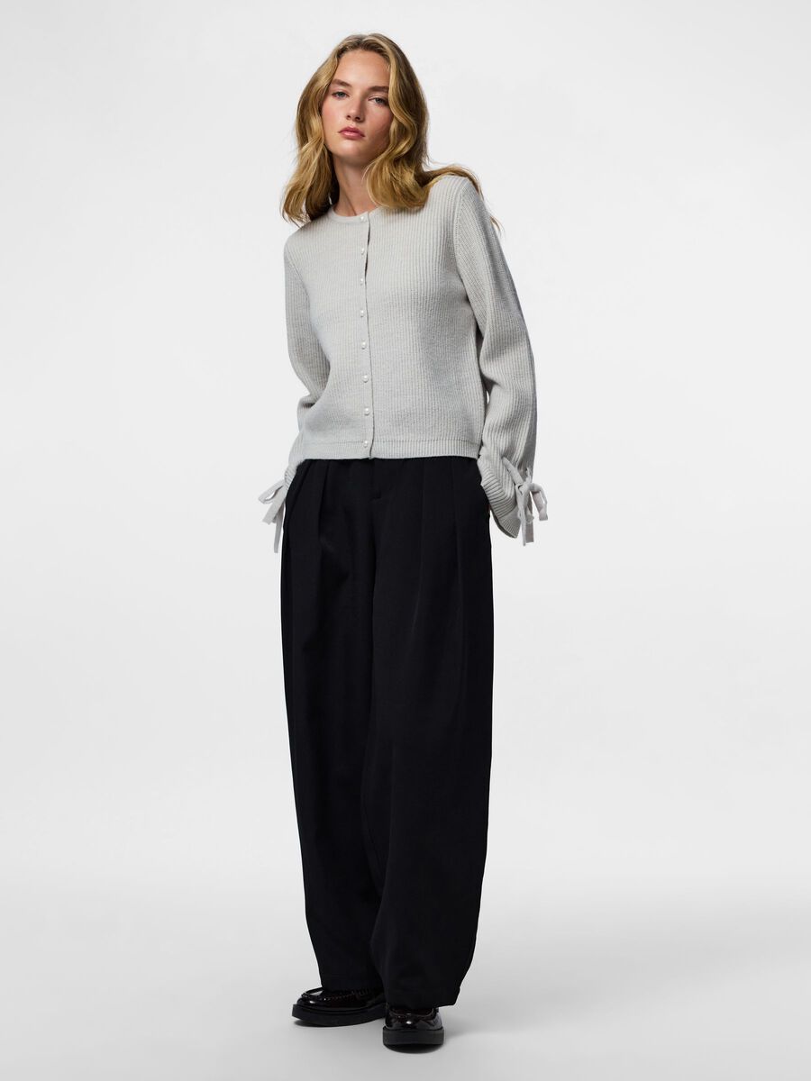 Product carousel image - PCRIKKE GEBREID VEST, Light Grey Melange | 2