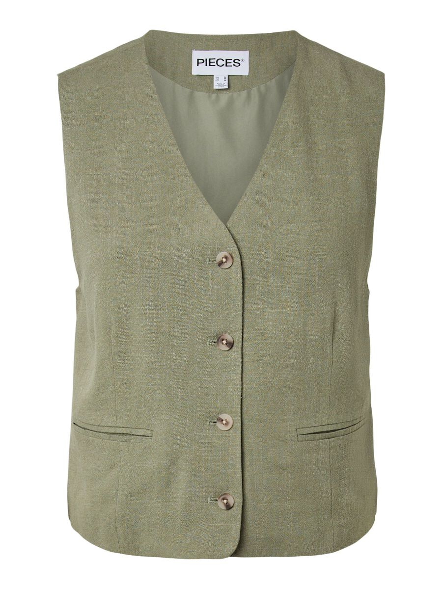 Product carousel image - PCVINSTY GILET, Deep Lichen Green | 1
