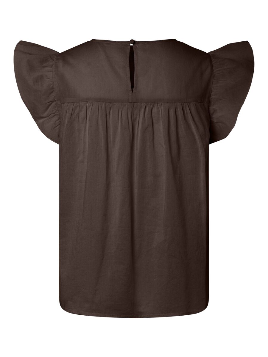 Carousel image - PCASTRID SLEEVELESS BLOUSE, Hot Fudge | 7