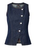 Product image thumbnail - PCJULES  DENIM VEST, Dark Blue Denim | 1