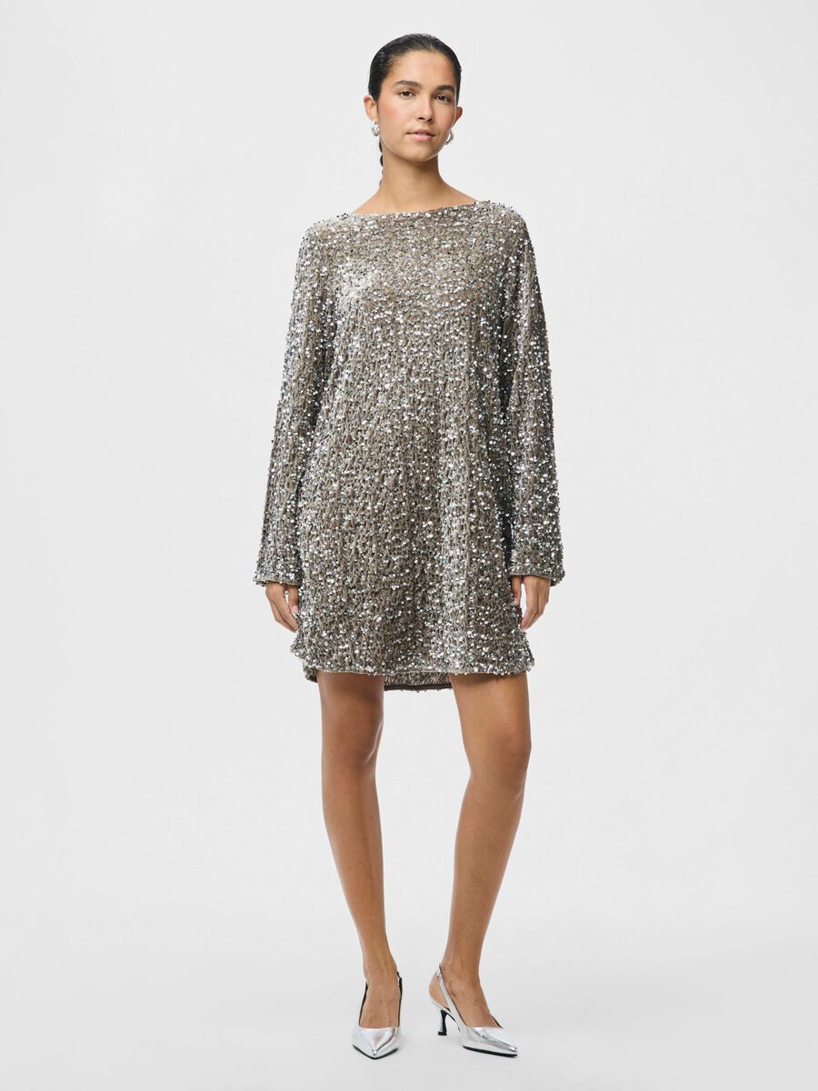 Product carousel image - PCKAM SEQUIN MINI DRESS, Morel | 1