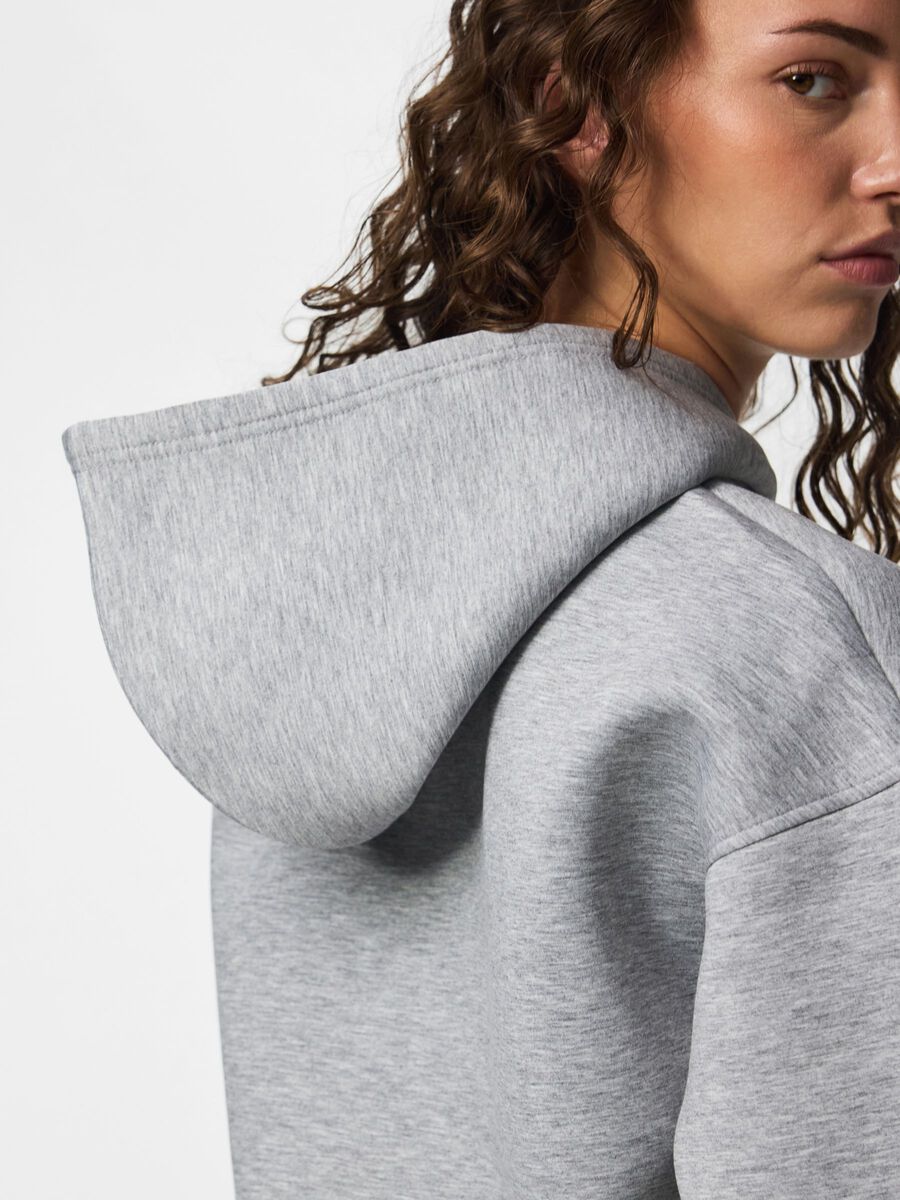 Carousel image 4 PCBUCUBA ZIPPER SCUBA  HOODIE, Light Grey Melange