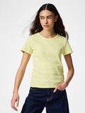 Product image thumbnail - PCMAY RIBBED T-SHIRT, French Vanilla | 1