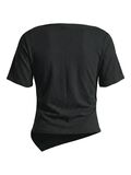 Product image thumbnail - PCSIRENE DRAPY T-SHIRT, Black | 7