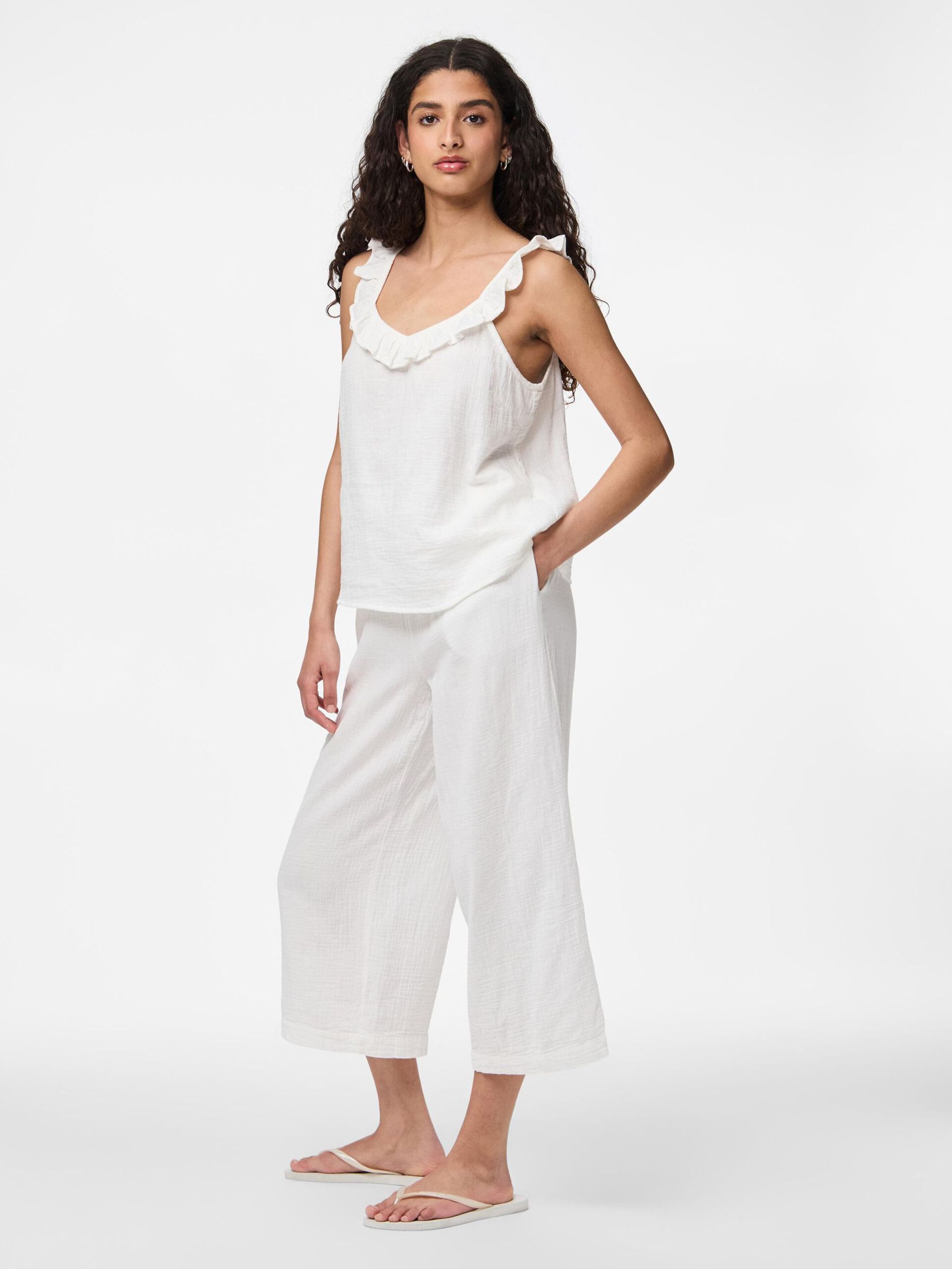 Carousel image - PCSASTINA TH - MOUSSELINE JUPE-CULOTTE, Cloud Dancer | 5