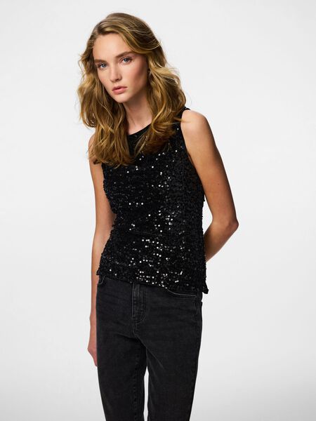 Pieces PCKAM PAILLETTEN BLOUSE, Black, highres - 17161886_Black_1229022_003.jpg