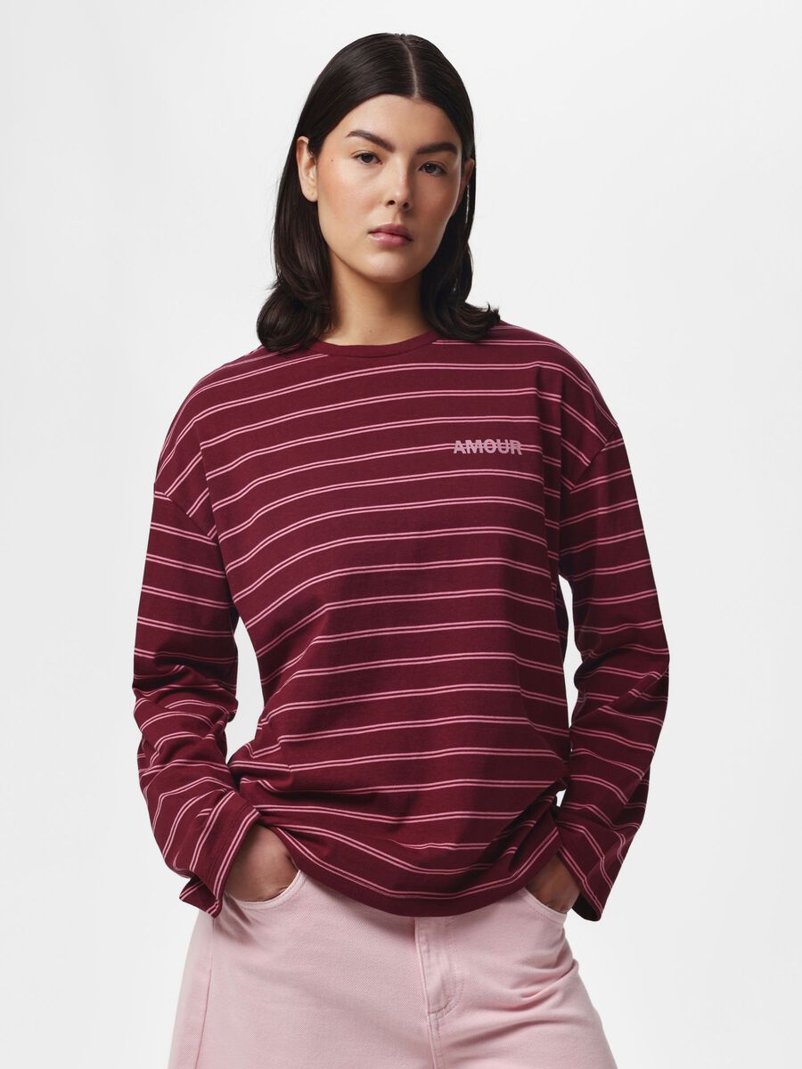 Product carousel image 1 PCSADIE - IMPRIM&Eacute; TOP &Agrave; MANCHES LONGUES, Wild Rose