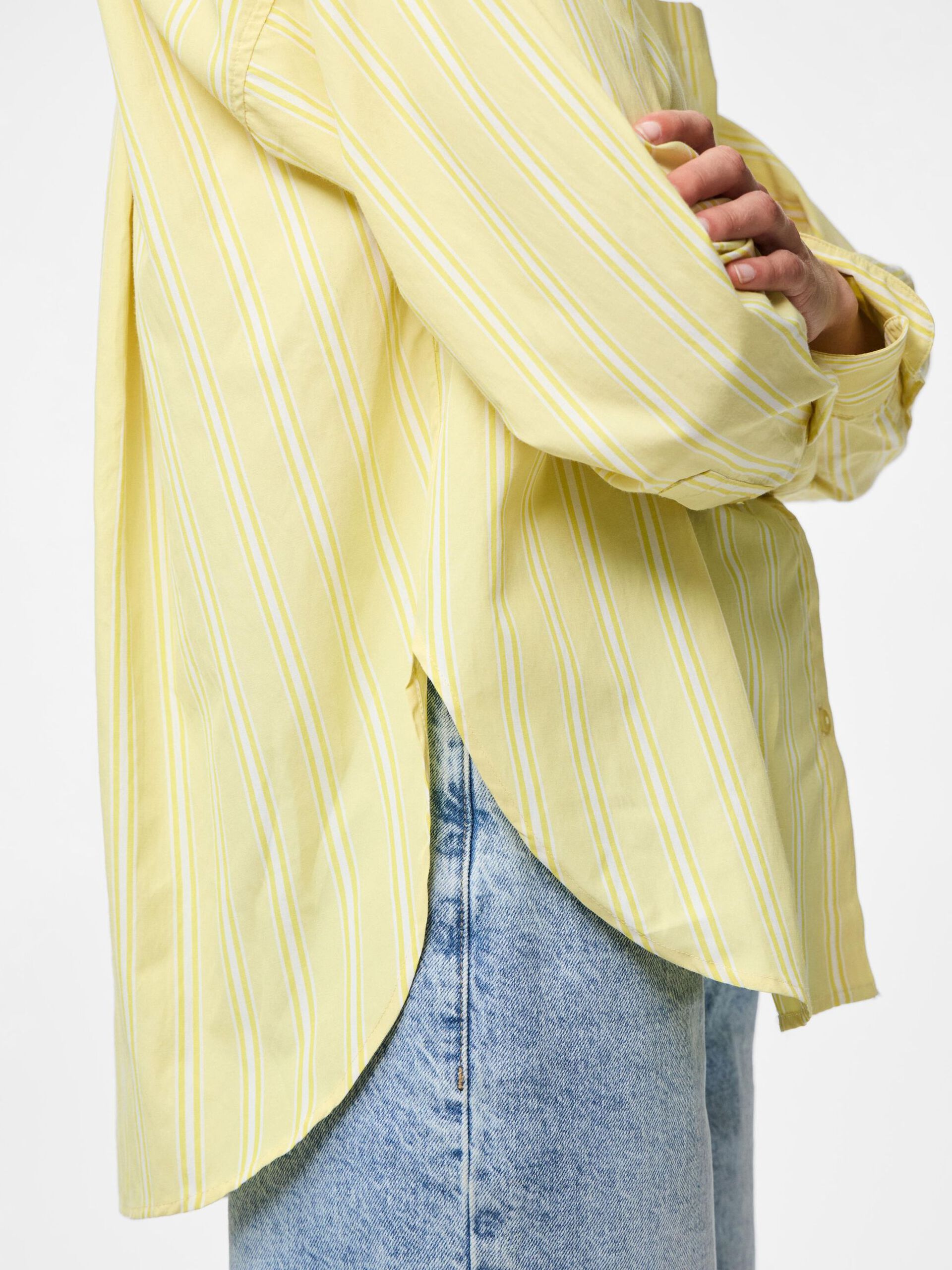 Carousel image - PCFEMME STRIPED SHIRT, Pale Banana | 4