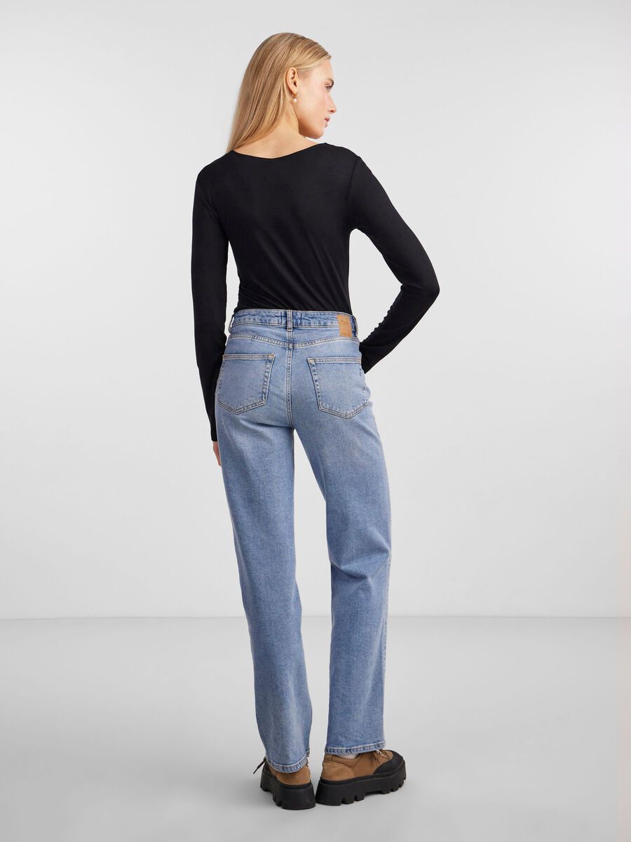 Product carousel image - PCBARBERA DENTELLE TOP &Agrave; MANCHES LONGUES, Black | 2