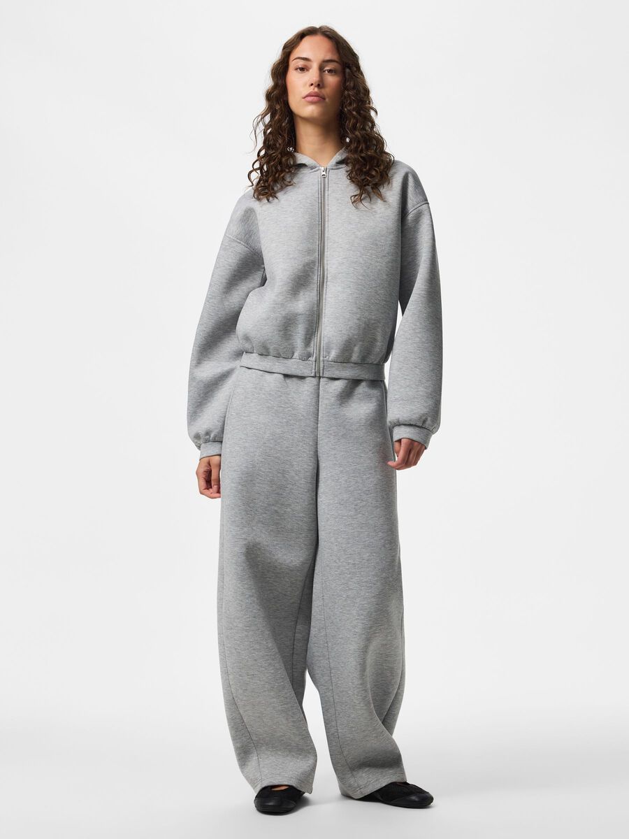 Carousel image 5 PCBUCUBA ZIPPER SCUBA  HOODIE, Light Grey Melange