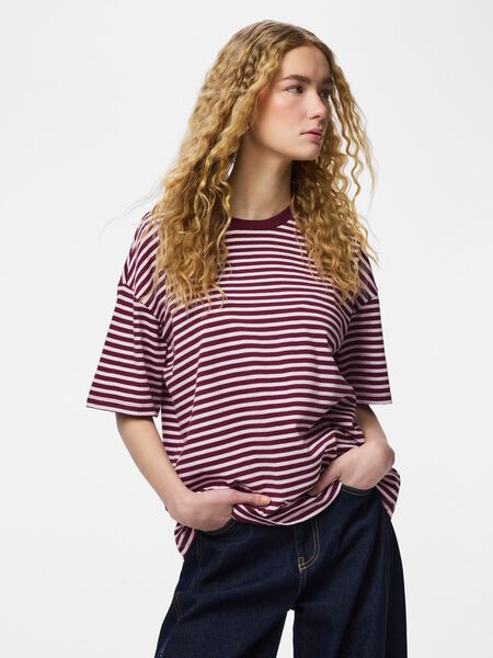 Pieces PCSADIE 2/4 T-SHIRT, Tawny Port, highres - 17158667_TawnyPort_1320859_003.jpg