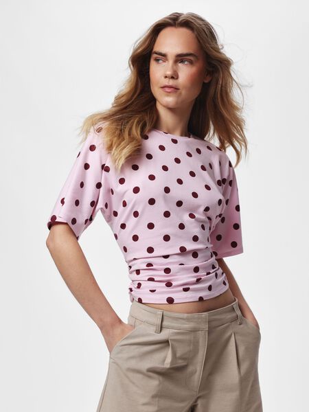 Pieces PCALLI FITTED  T-SHIRT, Roseate Spoonbill, highres - 17169715_RoseateSpoonbill_1349242_003.jpg