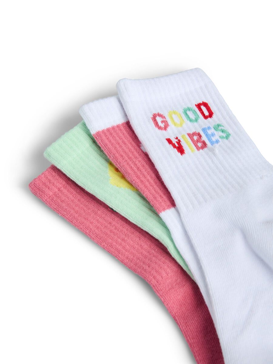 Product carousel image - PCCALLY 4 PACK SOCKS, Bright White | 2