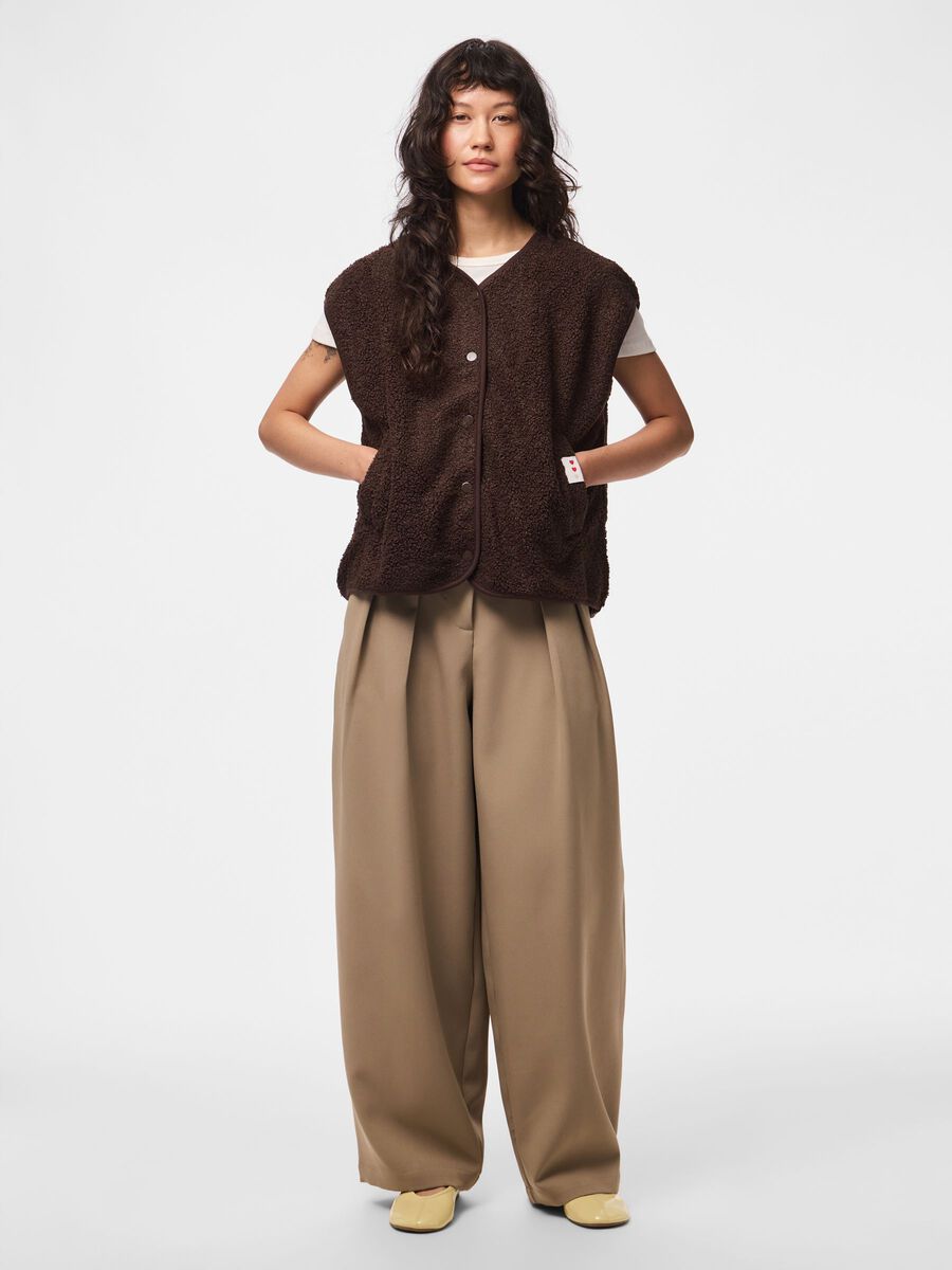 Carousel image 3 PCKATTY TEDDY  VEST, Hot Fudge