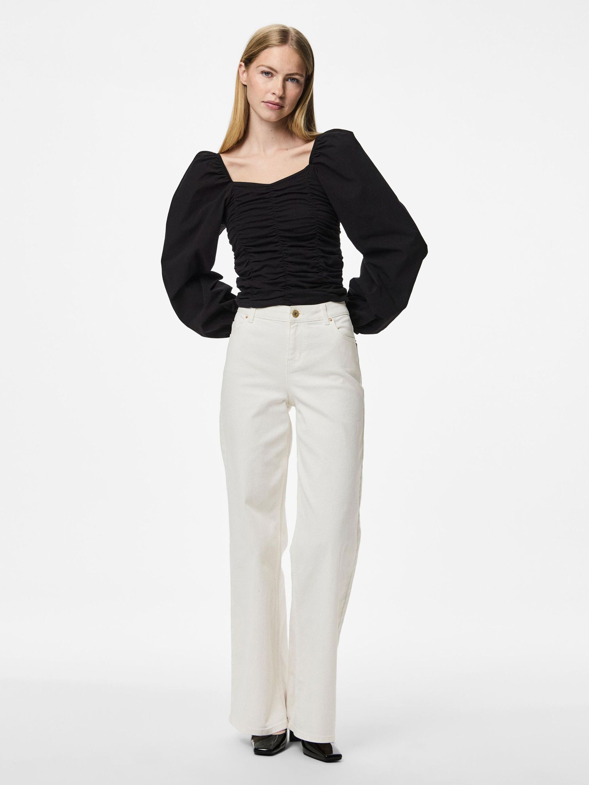 Carousel image - PCMALYSIA LONG SLEEVED TOP, Black | 3