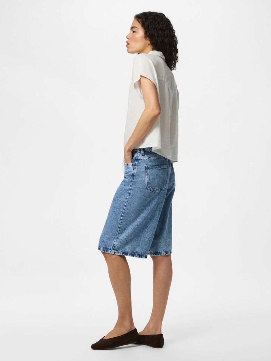 Product carousel image - PCPIA LEINENMIX KURZARMHEMD, Bright White | 2