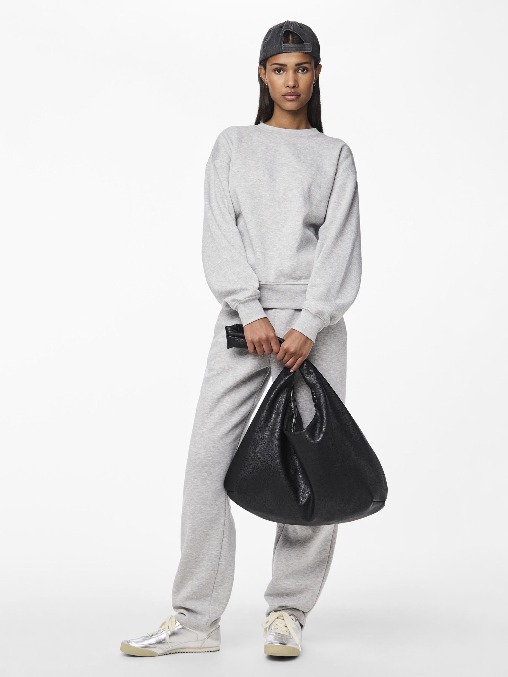 Carousel image - PCCHILLI - DROIT JOGGING EN MOLLETON, Light Grey Melange | 5