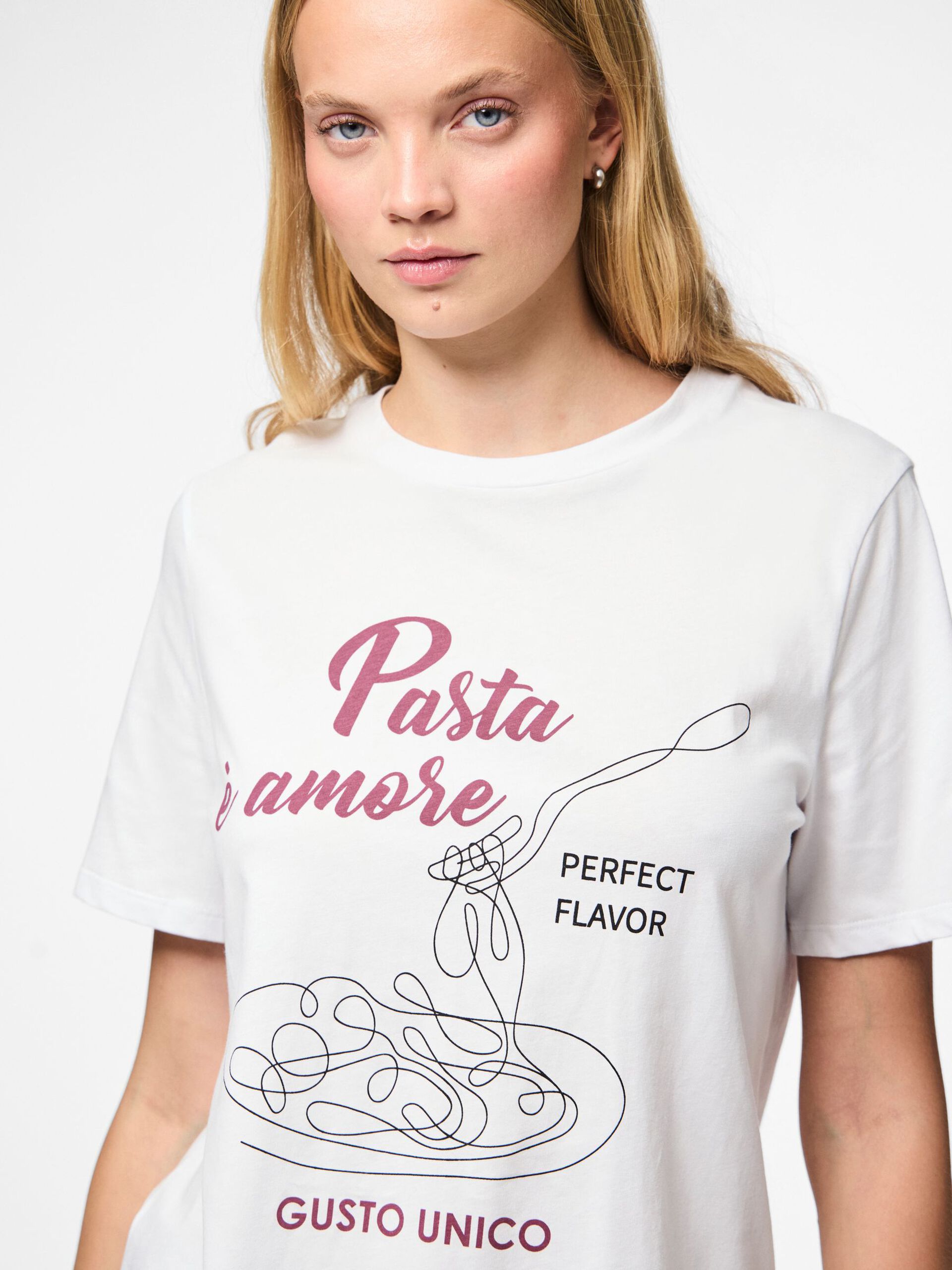 Carousel image - PCJILLIANE PRINT T-SHIRT, Bright White | 4