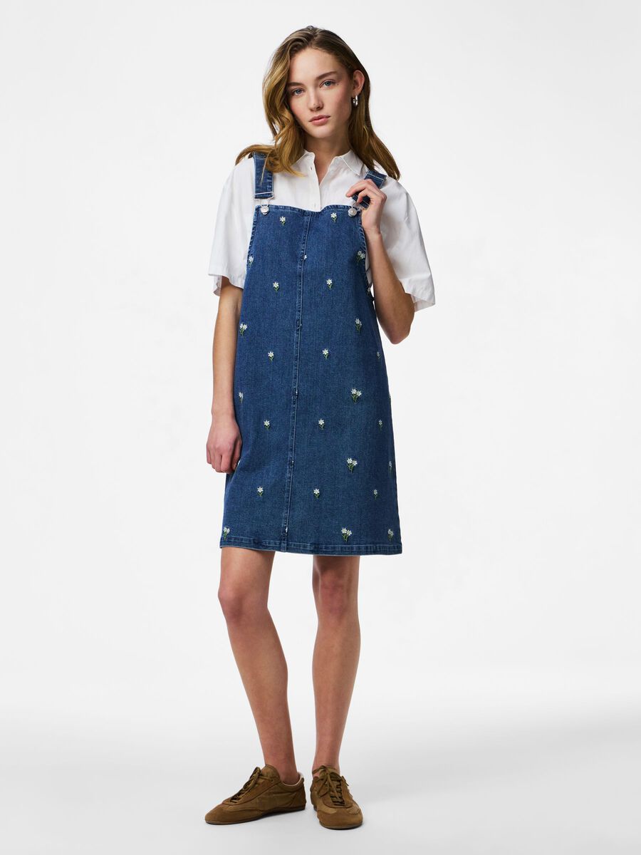 Carousel image - PCFLORA DENIM SPENCER DRESS, Medium Blue Denim | 3