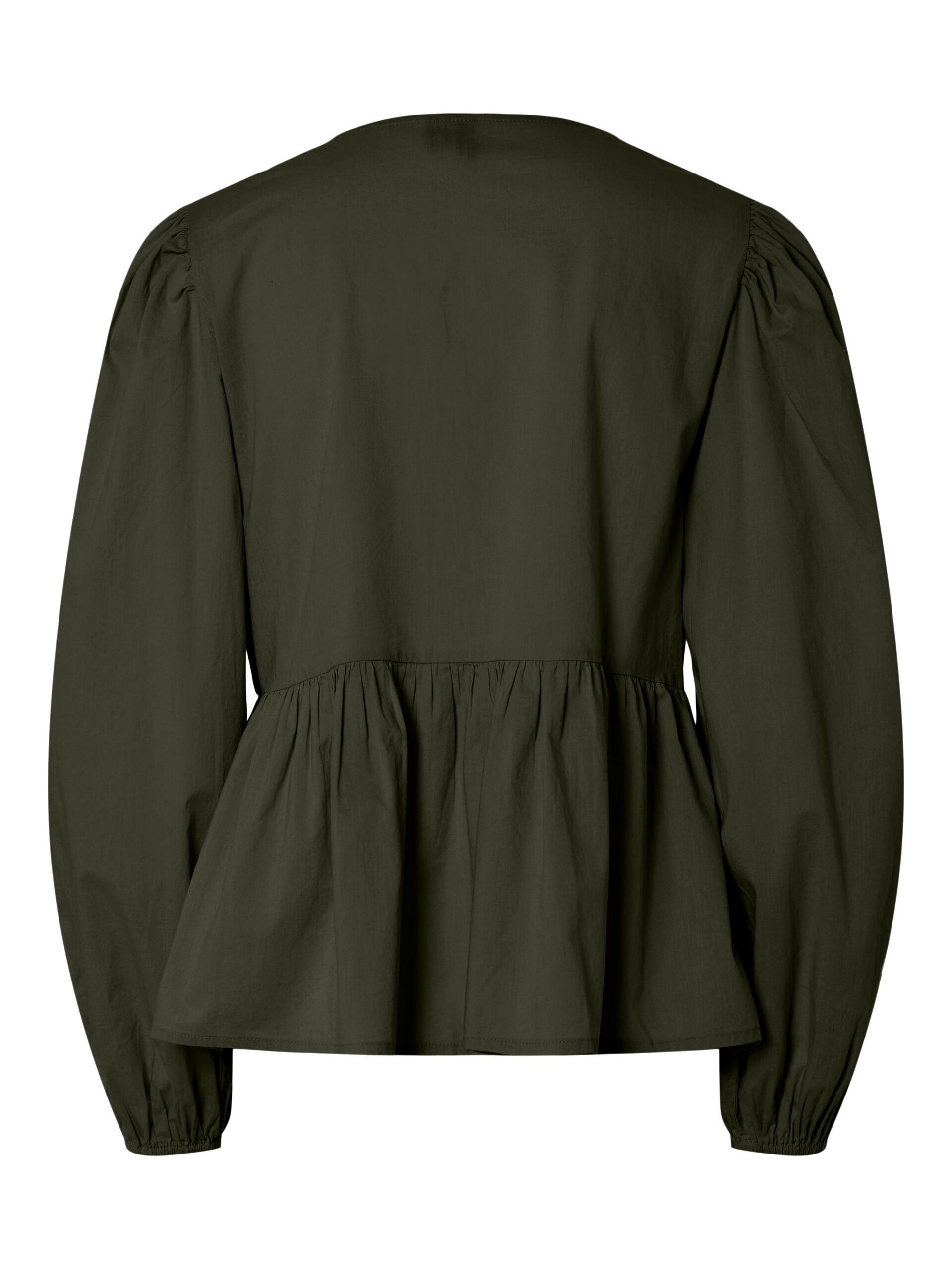 Carousel image - PCJOLLY STRIK SHIRT MET LANGE MOUWEN, Forest Night | 7