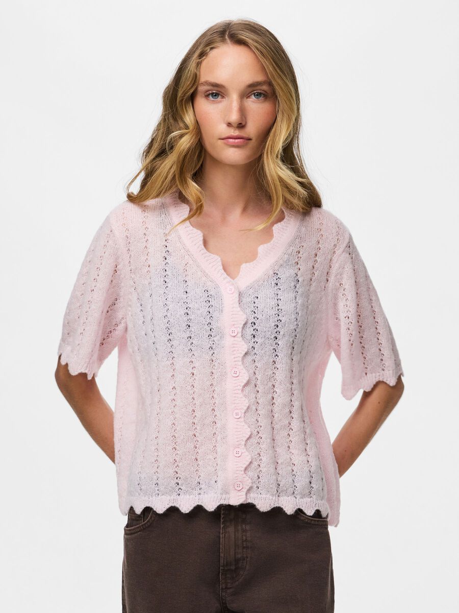 Product carousel image 1 PCADA  KNITTED CARDIGAN, Roseate Spoonbill