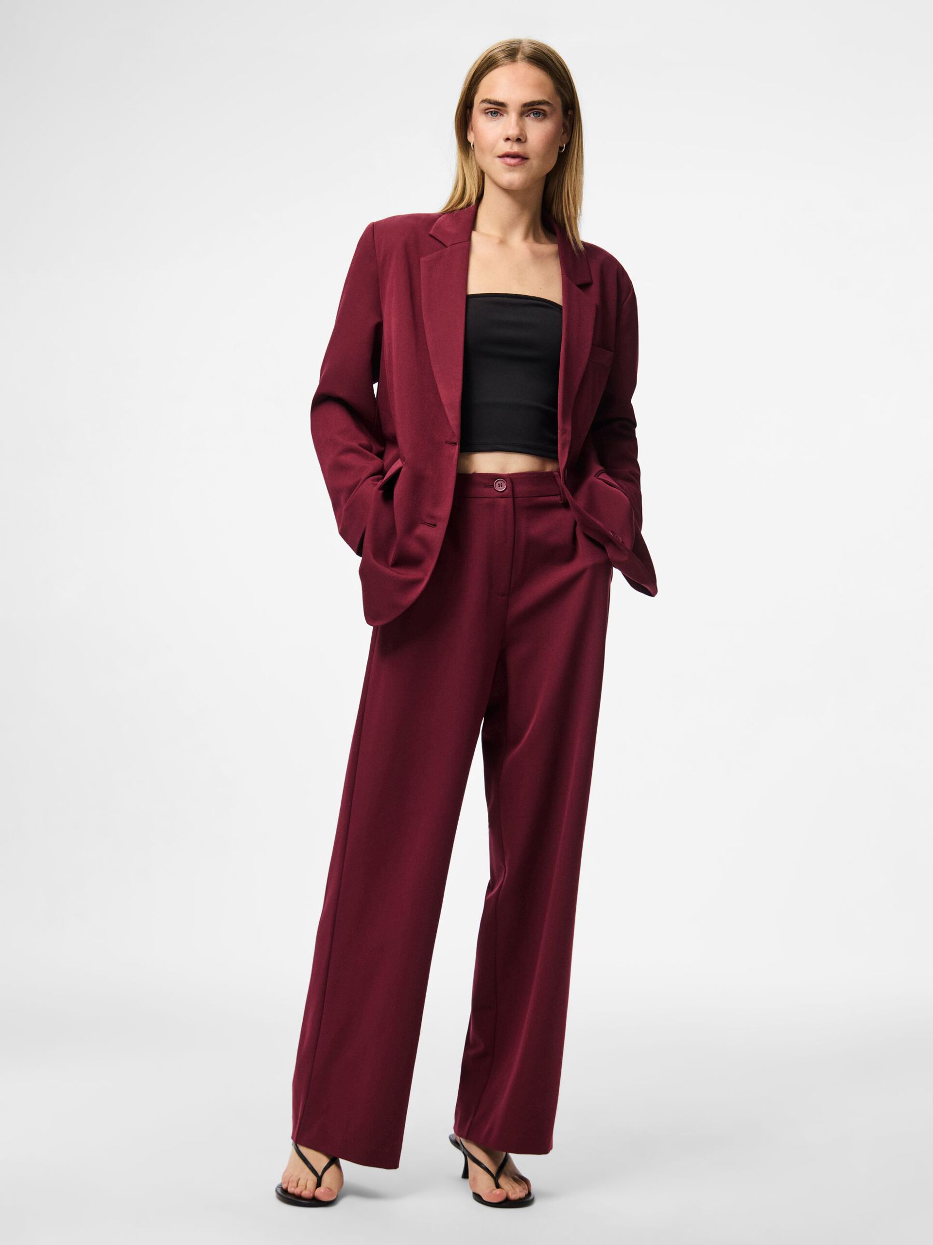 Carousel image - PCKAMIL PANTALON À JAMBE AMPLE, Tawny Port | 5