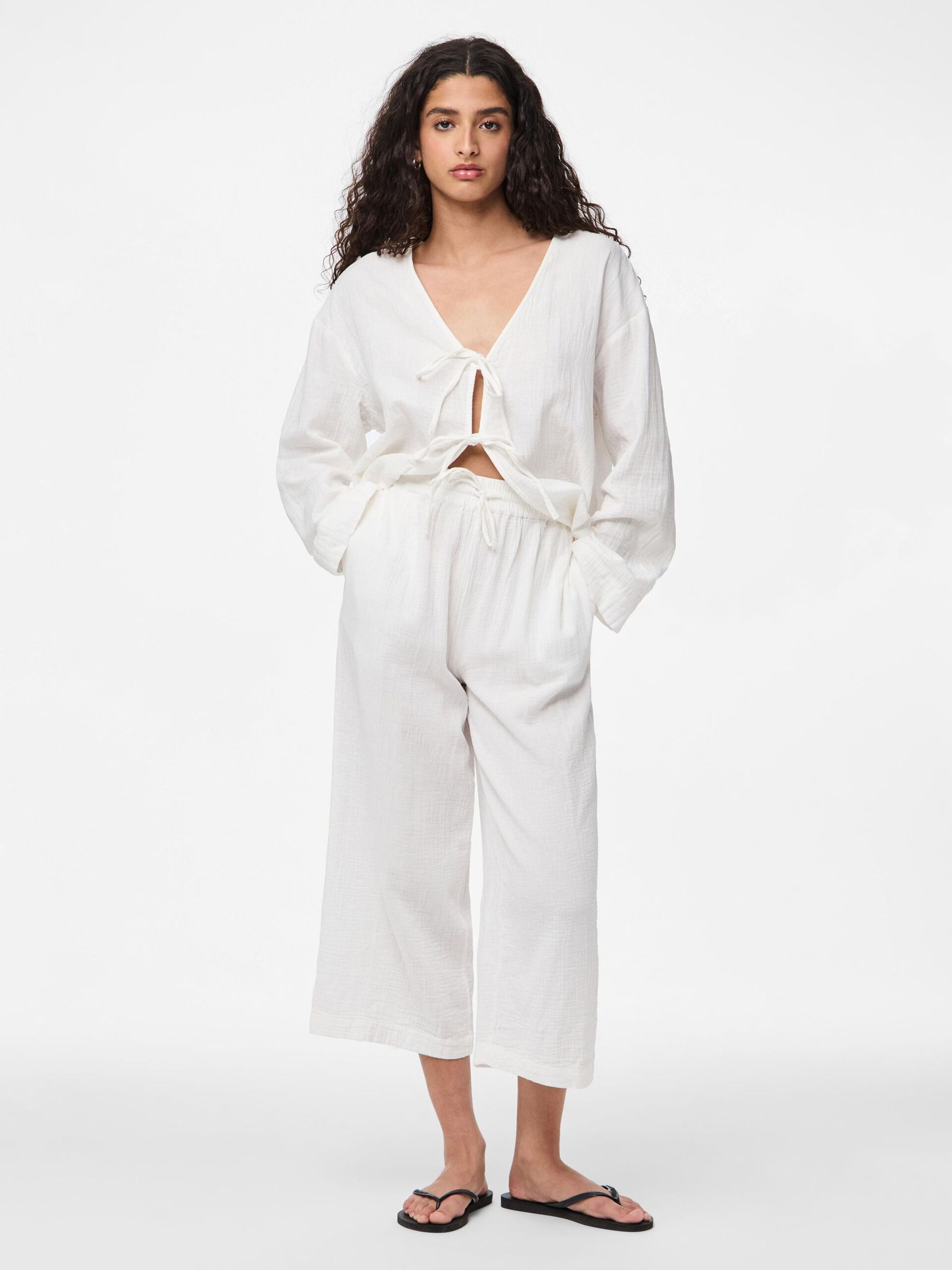 Carousel image - PCSASTINA TH - MOUSSELINE JUPE-CULOTTE, Cloud Dancer | 6