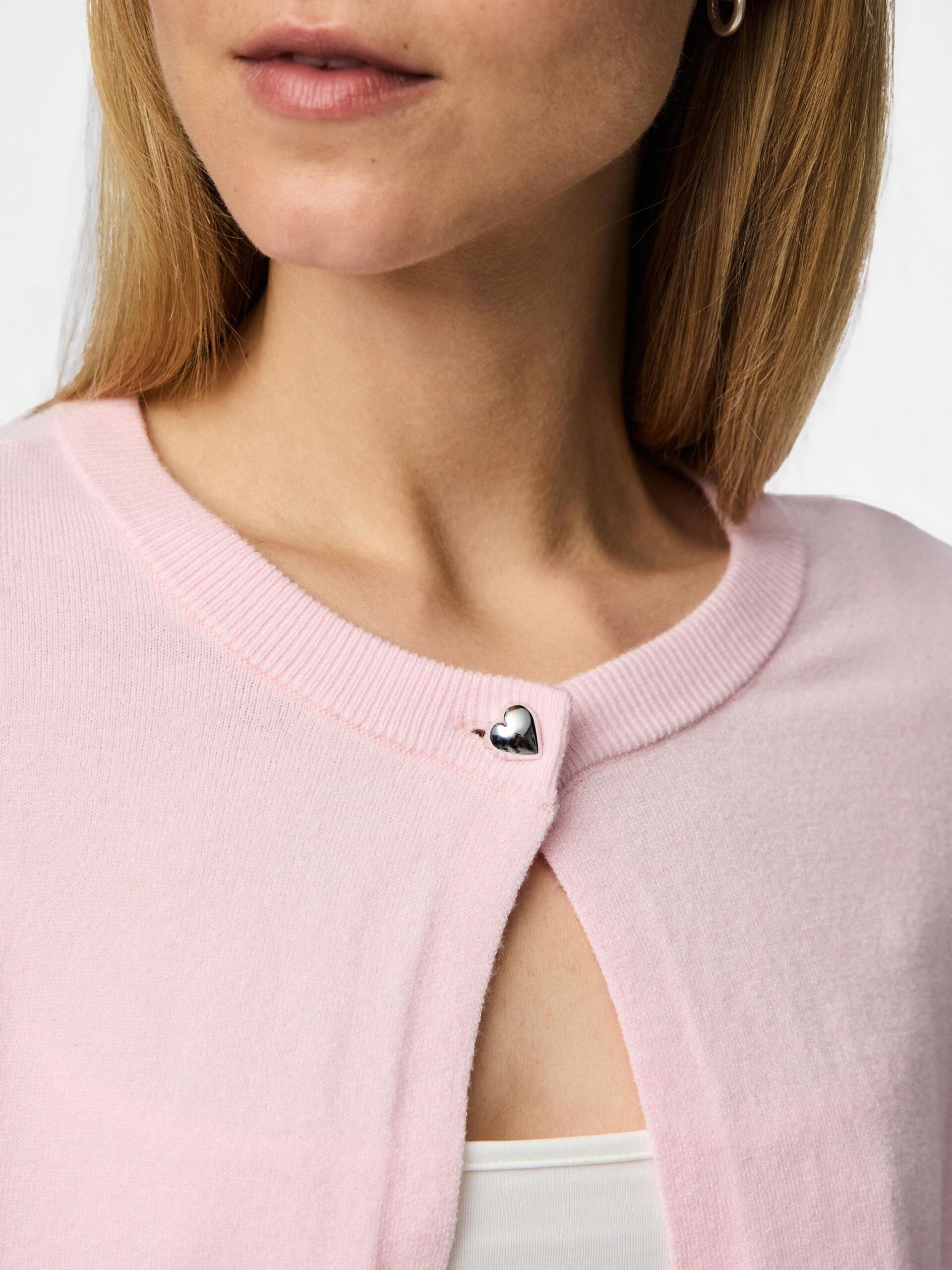 Carousel image - PCORINA KNITTED CARDIGAN, Pink-A-Boo | 4