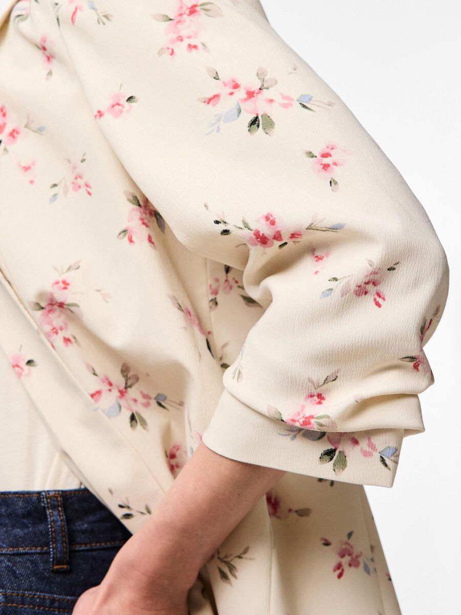 Carousel image - PCBOSELLA 3/4 PRINTED BLAZER, Whitecap Gray | 6