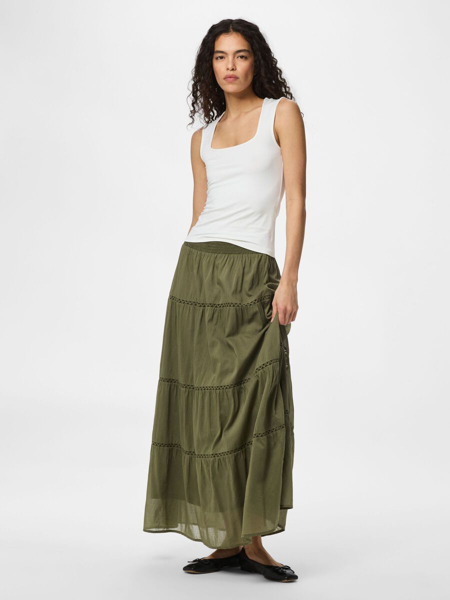 Carousel image - PCASTRID JUPE LONGUE, Burnt Olive | 7