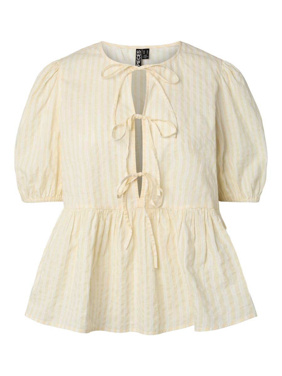 Product carousel image - PCJOLLY KNYTNING KORT&Auml;RMAD TOPP, French Vanilla | 2