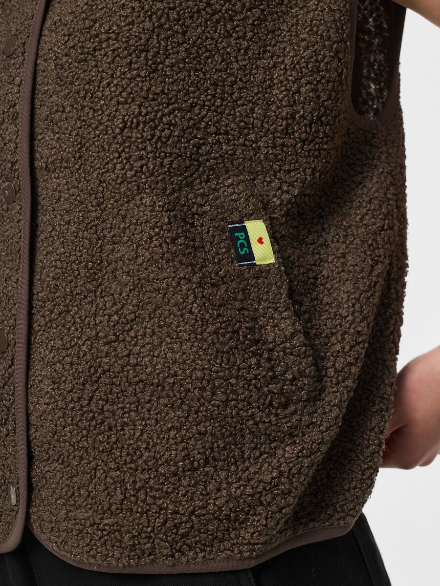 Carousel image - PCKATTY TEDDY VEST, Morel | 4