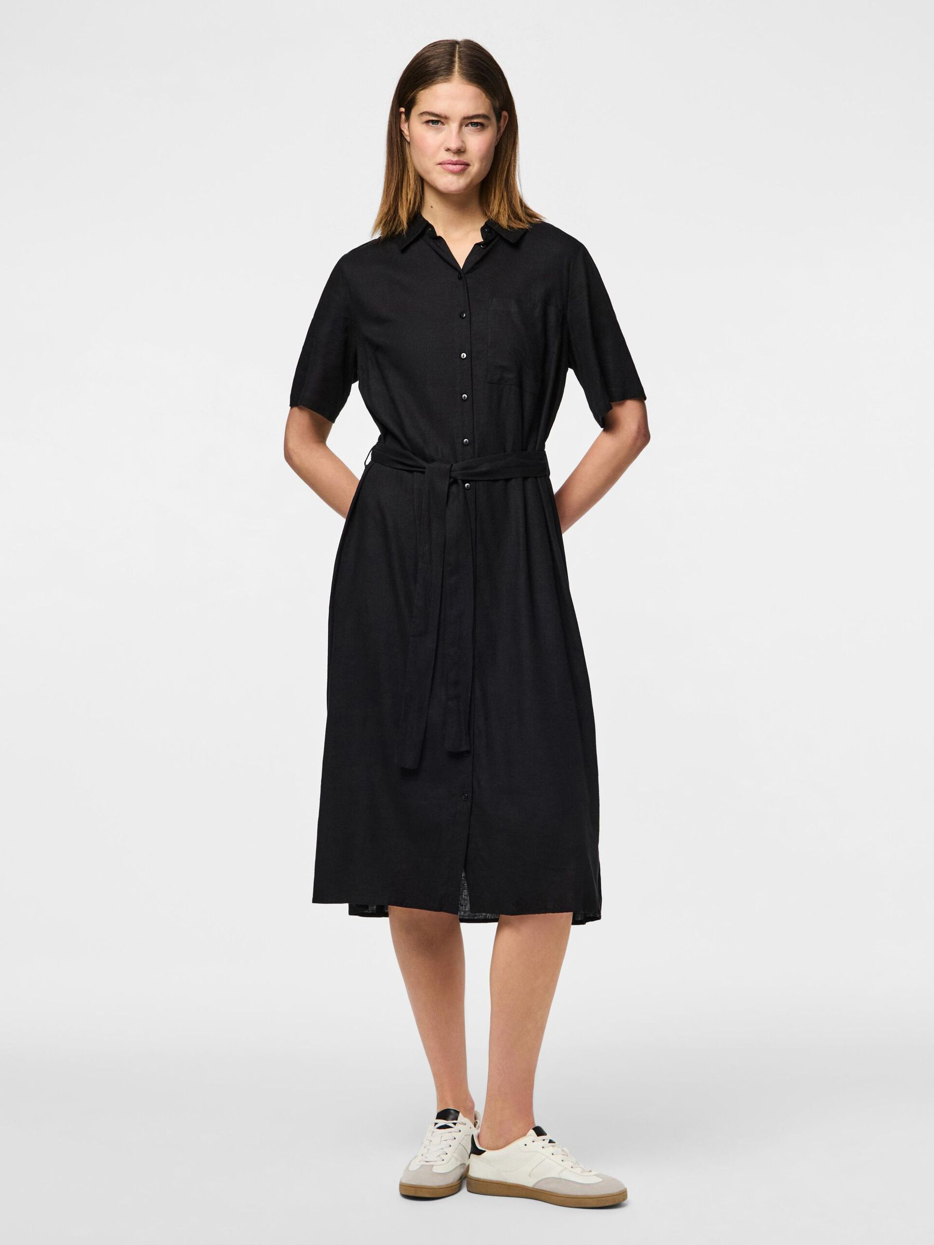 Carousel image - PCPIA SHIRT DRESS, Black | 3