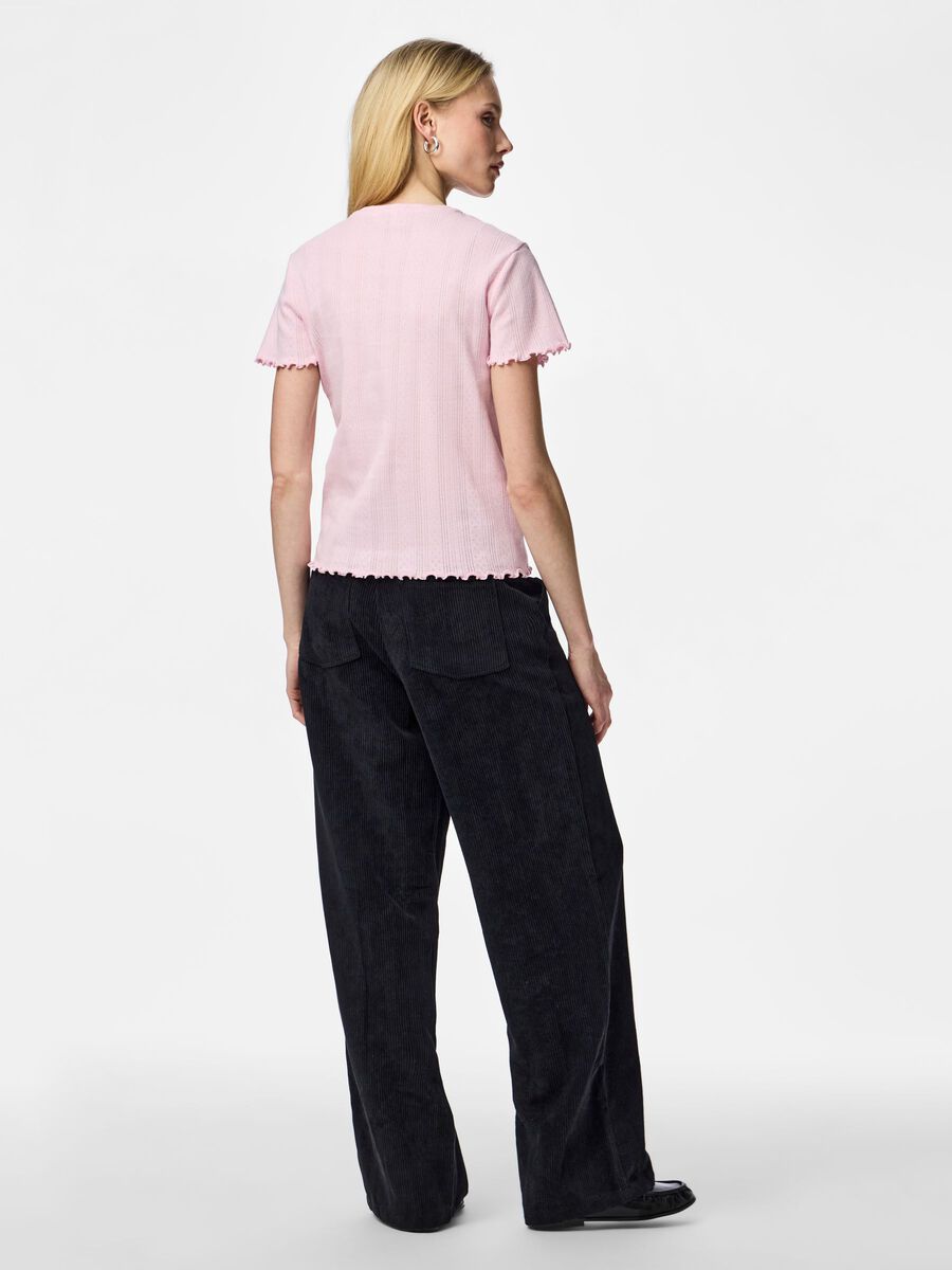 Carousel image - PCMARIE POINTELLE T-SHIRT, Roseate Spoonbill | 2