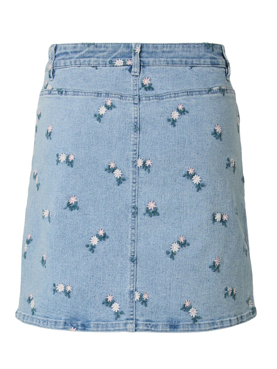 Product carousel image - PCFLORA HW SHORT DENIM SKIRT, Light Blue Denim | 2