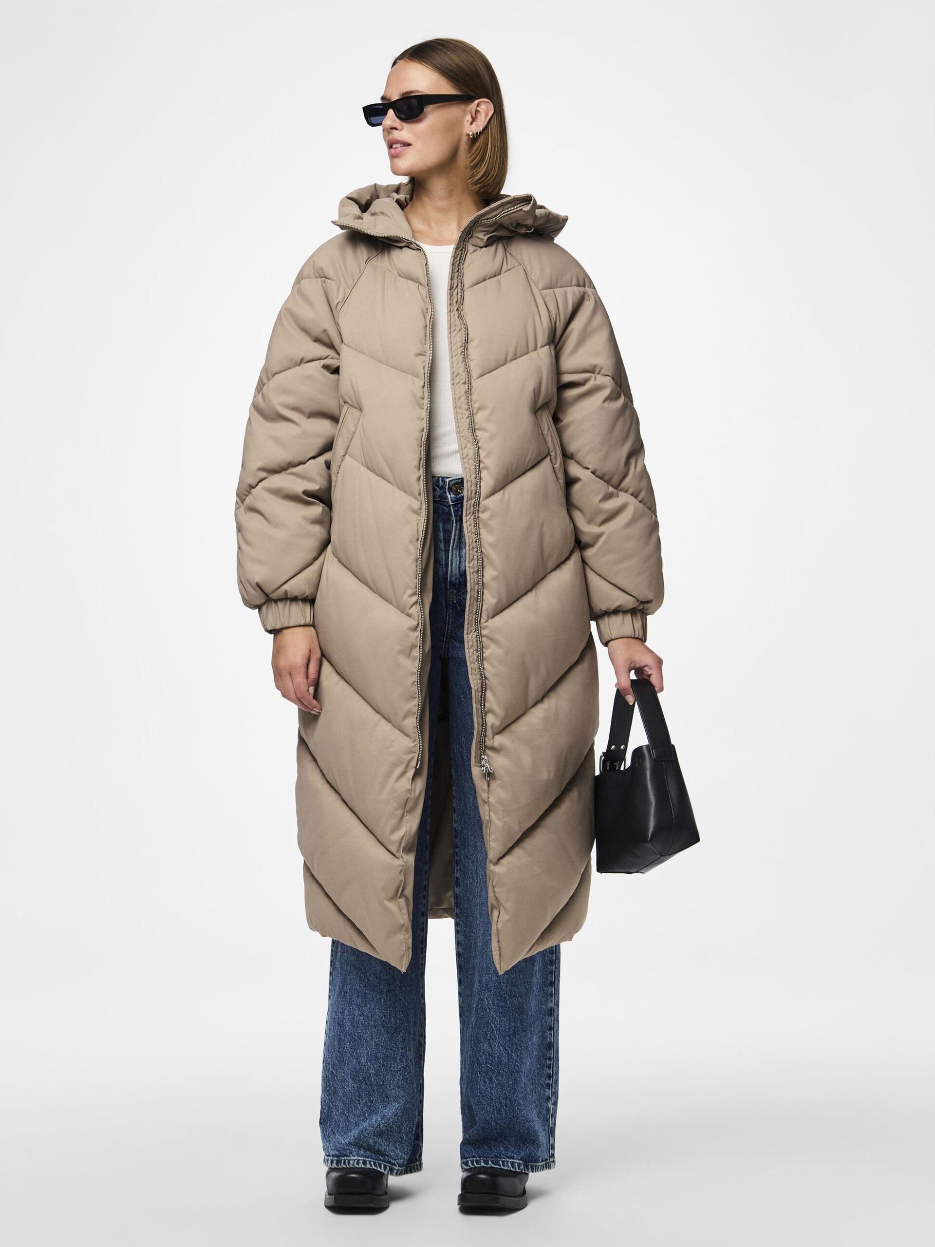 Carousel image - PCNOCELYN GEWATTEERDE JAS, Taupe Gray | 5