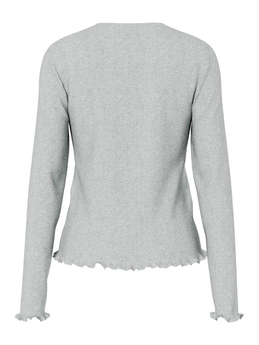 Carousel image - PCMARIE TOP &Agrave; MANCHES LONGUES, Light Grey Melange | 6