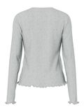 Product image thumbnail - PCMARIE TOP &Agrave; MANCHES LONGUES, Light Grey Melange | 6