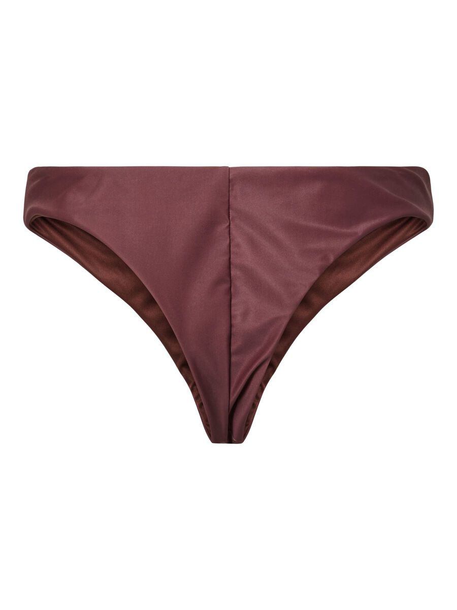 Carousel image - PCBAOMI V SHAPE MINI BRAZILIAN BIKINI BOTTOM, Deep Mahogany | 7